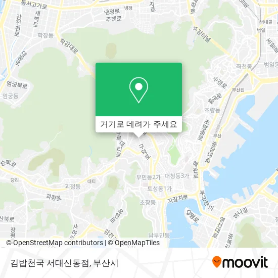 김밥천국 서대신동점 지도