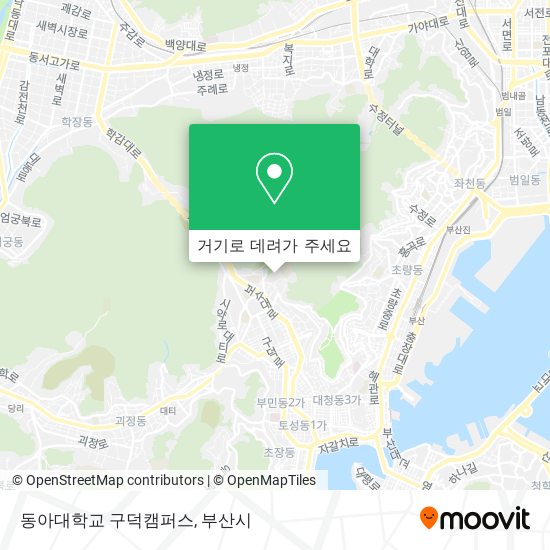 동아대학교 구덕캠퍼스 지도