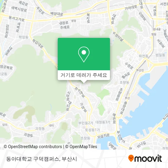 동아대학교 구덕캠퍼스 지도
