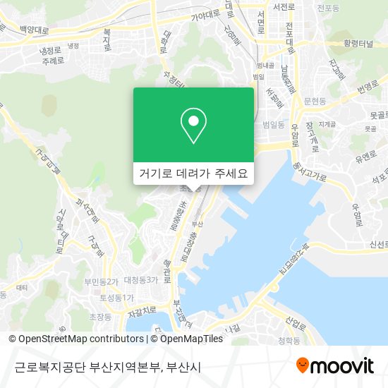 근로복지공단 부산지역본부 지도