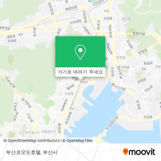 부산코모도호텔 지도