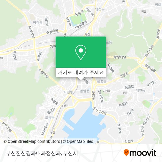 부산진신경과내과정신과 지도