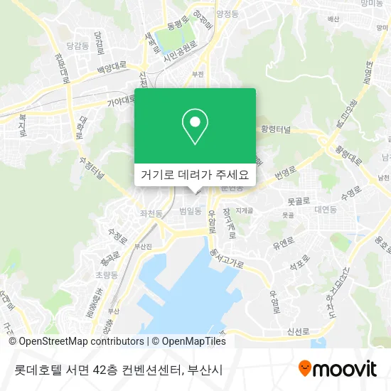 롯데호텔 서면 42층 컨벤션센터 지도