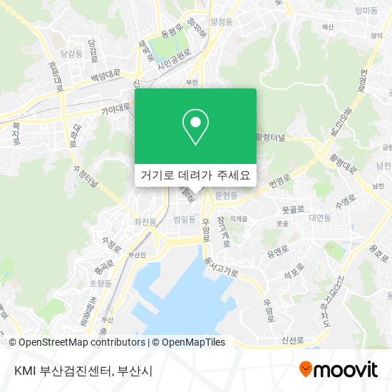 KMI 부산검진센터 지도