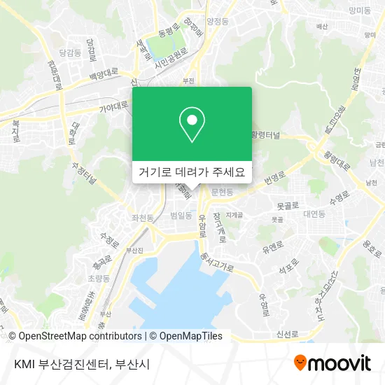 KMI 부산검진센터 지도