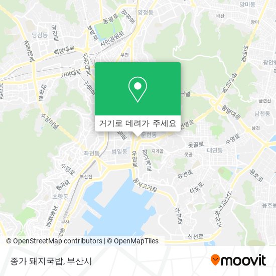 종가  돼지국밥 지도