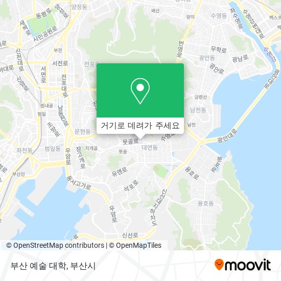 부산 예술 대학 지도