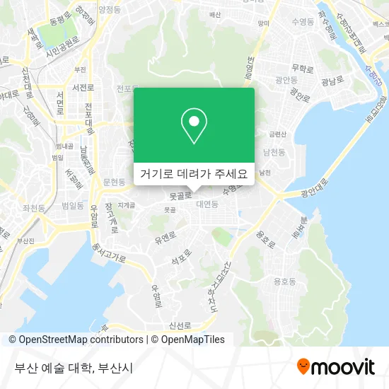 부산 예술 대학 지도