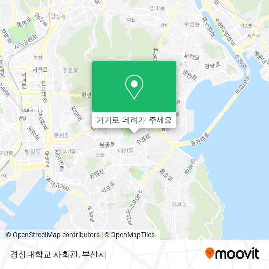 경성대학교 사회관 지도