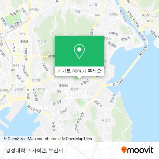 경성대학교 사회관 지도