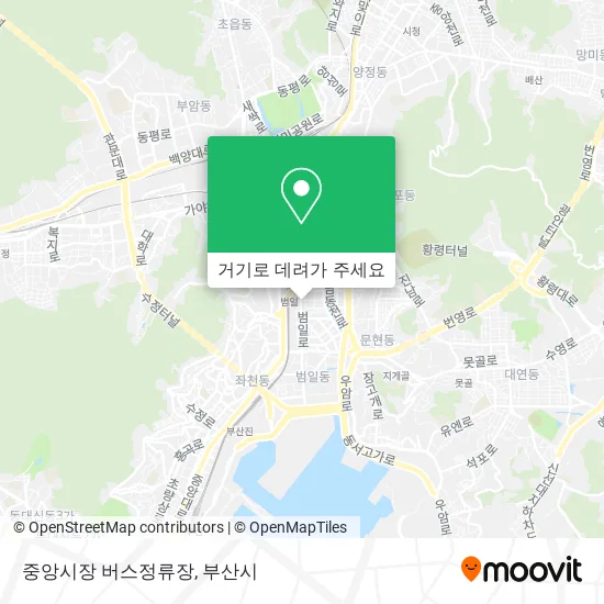 중앙시장 버스정류장 지도