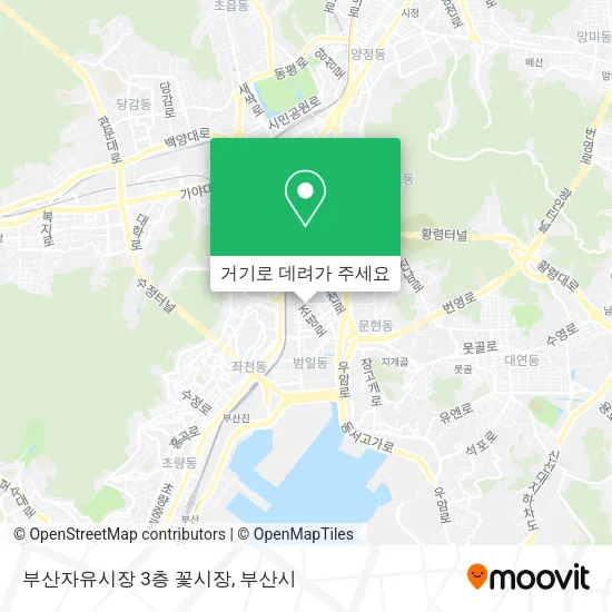 부산자유시장 3층 꽃시장 지도