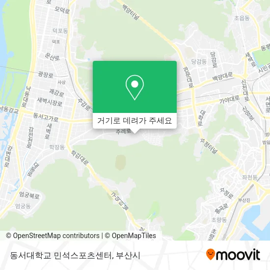 동서대학교 민석스포츠센터 지도