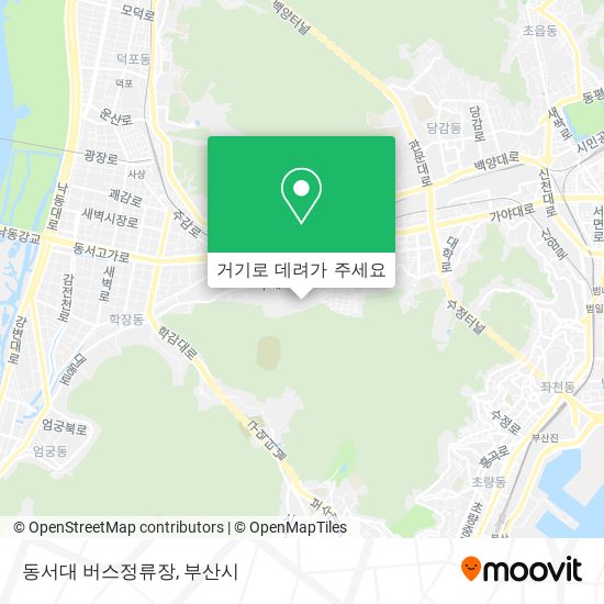 동서대 버스정류장 지도