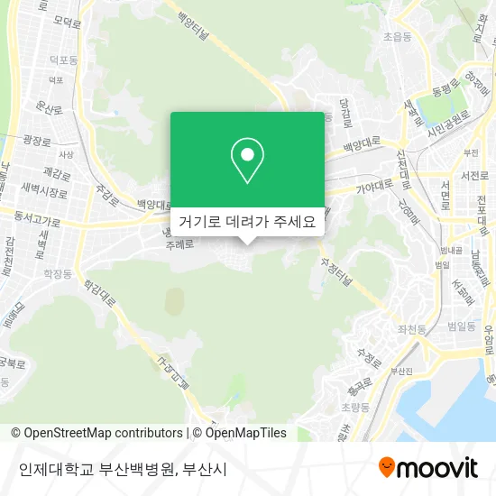 인제대학교 부산백병원 지도