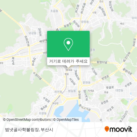 범냇골사학볼링장 지도