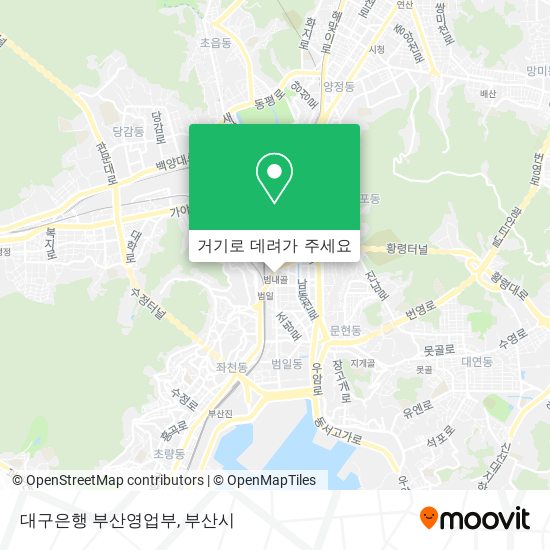 대구은행 부산영업부 지도