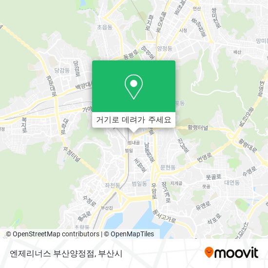 엔제리너스 부산양정점 지도
