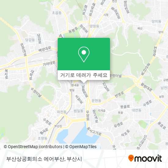 부산상공회의소 에어부산 지도