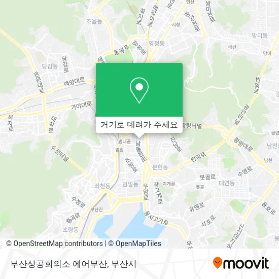 부산상공회의소 에어부산 지도