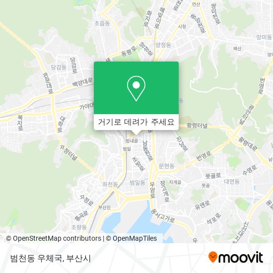 범천동 우체국 지도
