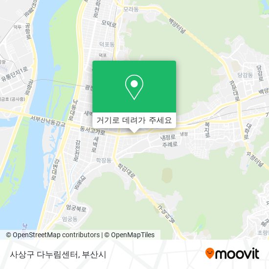 사상구 다누림센터 지도