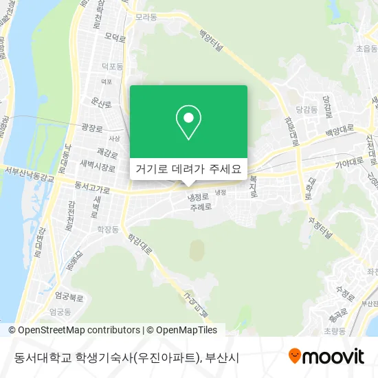 동서대학교 학생기숙사(우진아파트) 지도