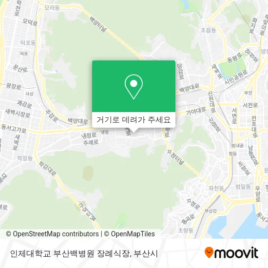 인제대학교 부산백병원 장례식장 지도