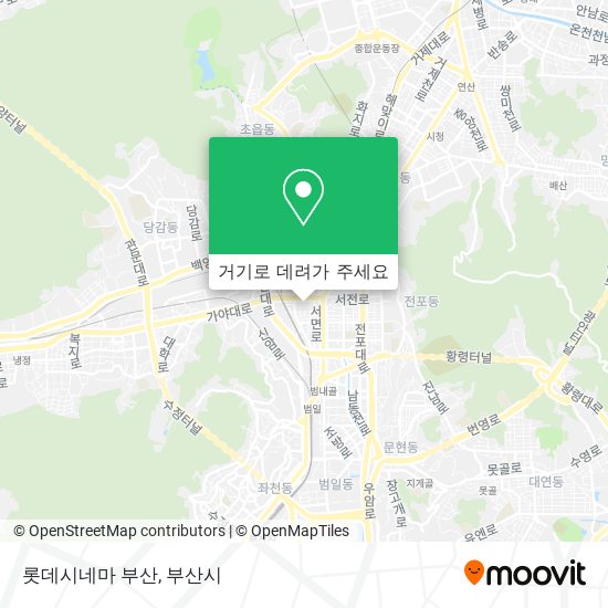 롯데시네마 부산 지도