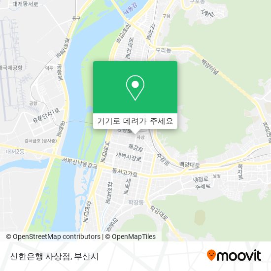 신한은행 사상점 지도