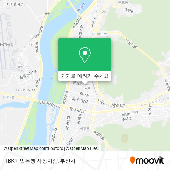 IBK기업은행 사상지점 지도