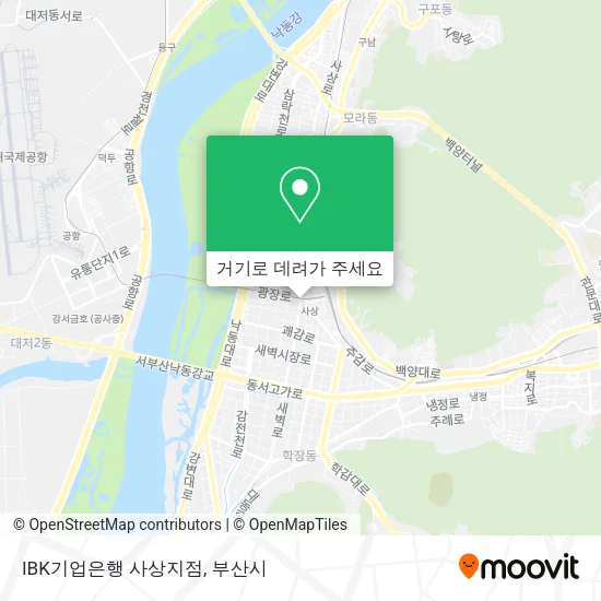 IBK기업은행 사상지점 지도