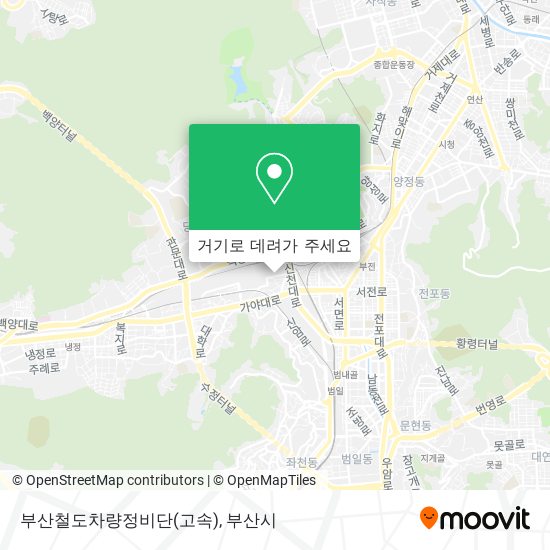 부산철도차량정비단(고속) 지도