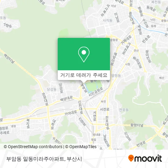 부암동 일동미라주아파트 지도