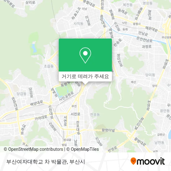 부산여자대학교 차 박물관 지도