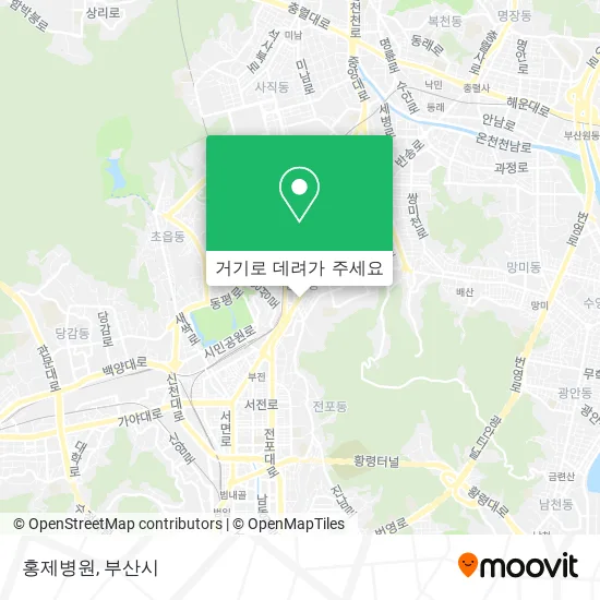 홍제병원 지도
