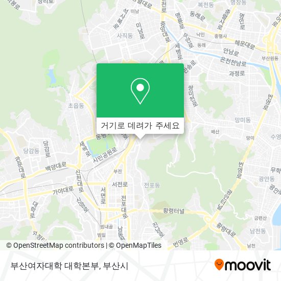 부산여자대학 대학본부 지도