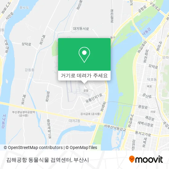 김해공항 동물식물 검역센터 지도