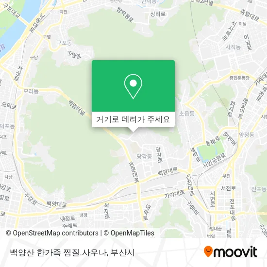 백양산 한가족 찜질.사우나 지도