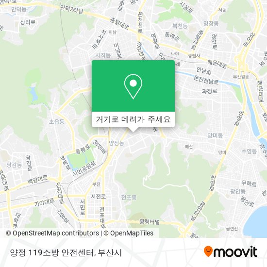 양정 119소방 안전센터 지도