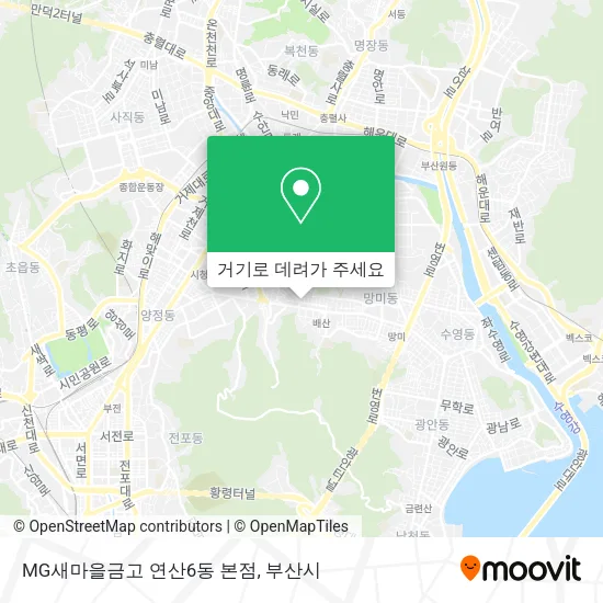 MG새마을금고 연산6동 본점 지도
