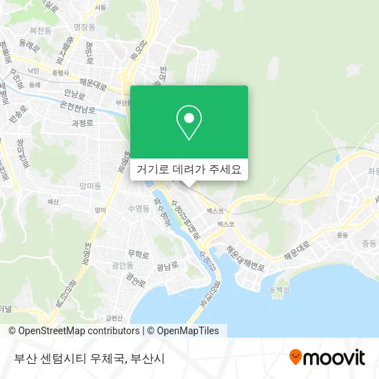 부산 센텀시티 우체국 지도