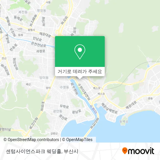 센텀사이언스파크 웨딩홀 지도