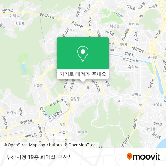 부산시청 19층 회의실 지도
