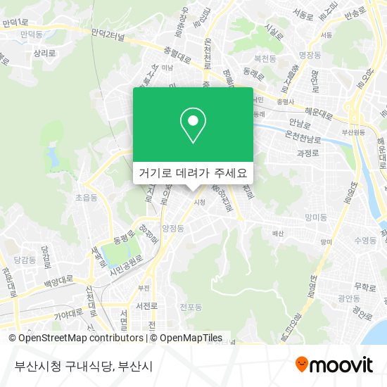 부산시청 구내식당 지도