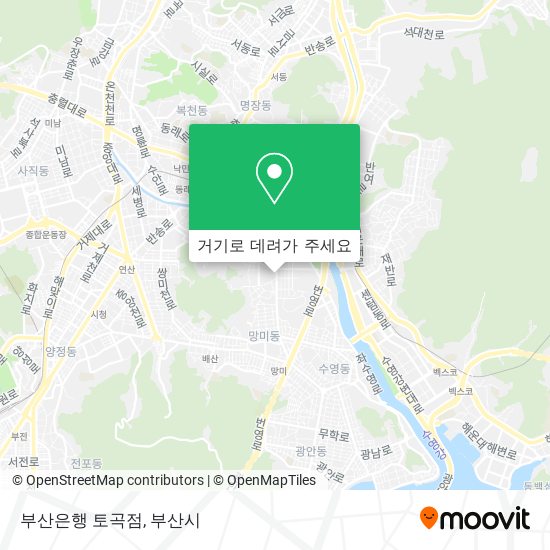 부산은행 토곡점 지도
