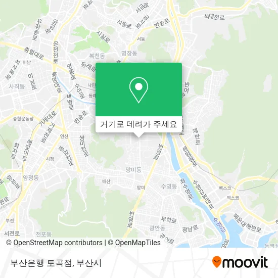부산은행 토곡점 지도