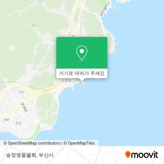 송정명품물회 지도