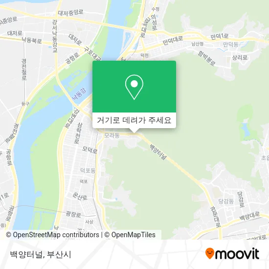 백양터널 지도