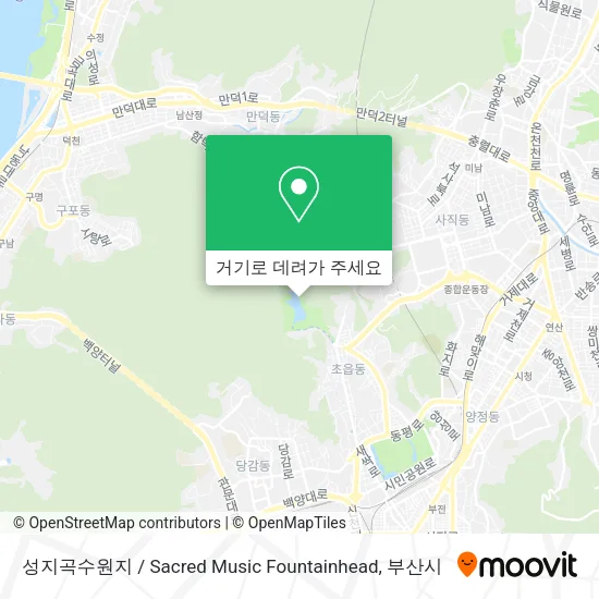 성지곡수원지 / Sacred Music Fountainhead 지도